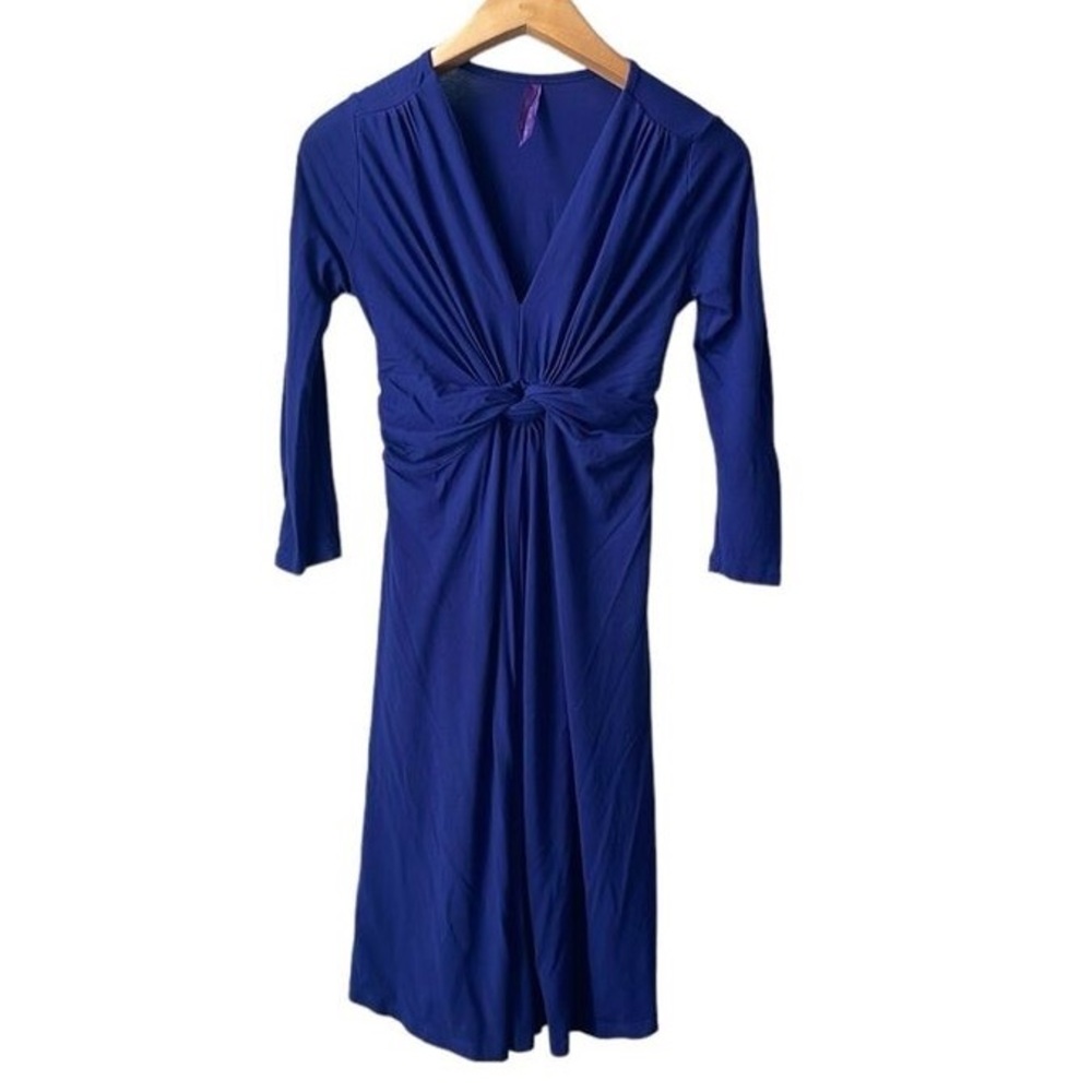 Seraphine Navy Blur Ruched Maternity Dress
